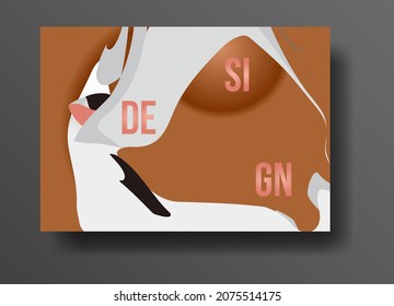 Brown color abstract fluid gradient pattern background. vector milk liquid illustration