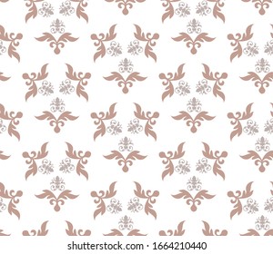 Brown color abstract vector repeat pattern design Great for fall spring summer time modern fabric, wallpaper, backgrounds, invitations, packaging design projects Surface pattern design