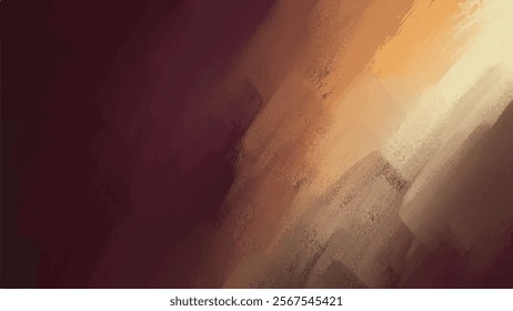 Brown color background with saturated textures and paint strokes vector background. 