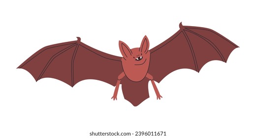 brown color bat wild nature nocturnal dark animal mammal creature fly with wing and long ear