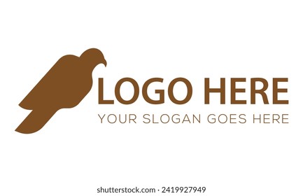 Brown Color Bird Logo Design