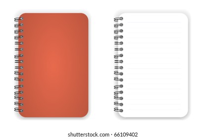 Brown color blank Notebook vector