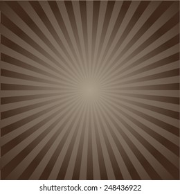 Brown color burst background. Vector illustration