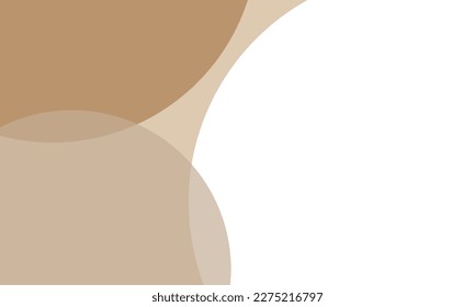 Brown color circles background with overlap layer. For wallpaper, cover, banner, poster, placard and presentation. Beige abstract background for business card and flyer template, vector illustration 