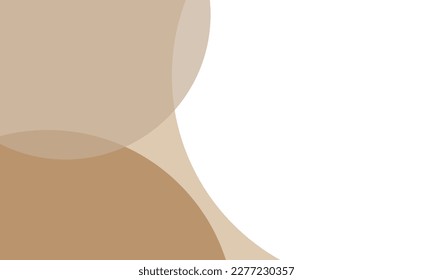 Brown color circles background with overlap layer. For wallpaper, cover, banner, poster, placard and presentation. Beige abstract background for business card and flyer template, vector illustration 