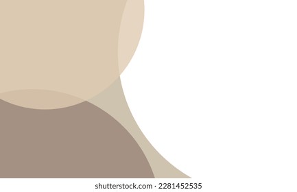 Color de color marrón redondea el fondo con una capa superpuesta. Para papel pintado, portada, banner, afiche, cartel y presentación. Fondo abstracto Beige para tarjeta de visita y plantilla de volante, ilustración vectorial 