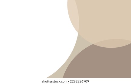 Brown color circles background with overlap layer. For wallpaper, cover, banner, poster, placard and presentation. Beige abstract background for business card and flyer template, vector illustration 