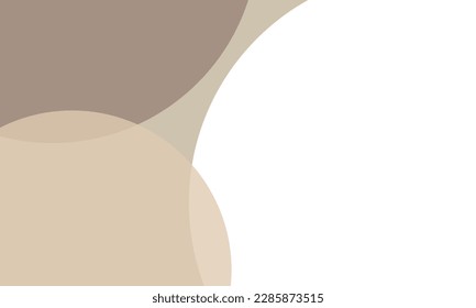 Color de color marrón redondea el fondo con una capa superpuesta. Para papel pintado, portada, banner, afiche, cartel y presentación. Fondo abstracto Beige para tarjeta de visita y plantilla de volante, ilustración vectorial 
