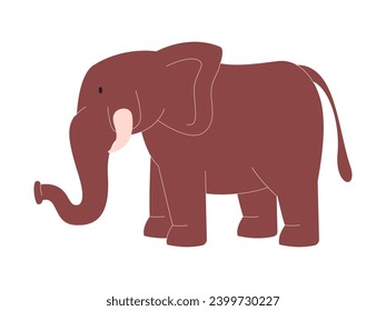 brown color elephant large mammal animal have long trunk and big tusk herbivore creature