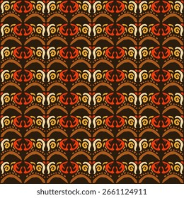 brown color ethnic seamless pattern background for fabric print, textile, fashion, wrapping paper.