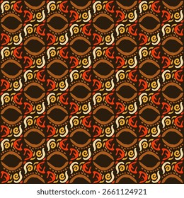 brown color ethnic seamless pattern background for fabric print, textile, fashion, wrapping paper.