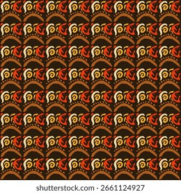 Fondo de patrón inconsútil étnico de color marrón para la impresión de la tela, textil, moda, papel de embalaje.