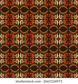 Fondo de patrón inconsútil étnico de color marrón para la impresión de la tela, textil, moda, papel de embalaje.