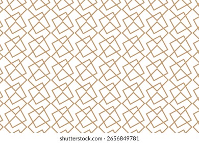 brown color geometric square pattern art perfect for background, wallpaper geometric diamond grid seamless lines on white