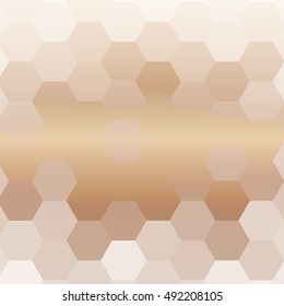 brown color gradient background with a hexagonal pattern. vector illustration. square. for the design, printing, presentations