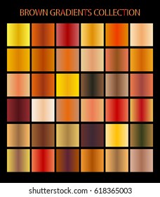 Brown color gradients collection for any kind of your design