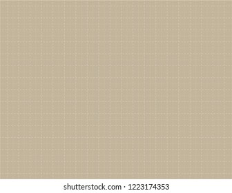 Brown color graph paper canvas with many dashed lines background for drawing vector illustration