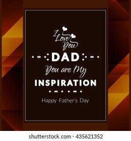 Brown color Happy Father's day card.