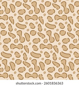 Brown color Leopard print seamless vector pattern design