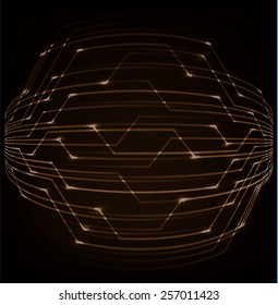 brown color Light Abstract Technology background for computer graphic website internet and business. circuit. text box. label. card.