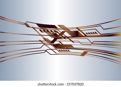 brown color Light Abstract Technology background for computer graphic website internet and business. circuit. silver white background. text box. label. card.