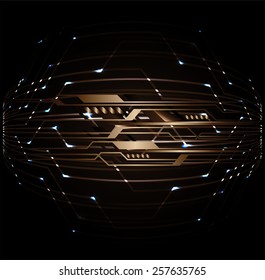 brown color Light Abstract Technology background for computer graphic website internet and business. circuit. label. card.