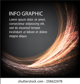 brown color Light Abstract Technology background for computer graphic website internet and business. black background. text box. label. card.
