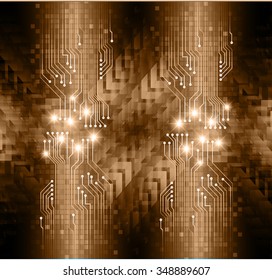 brown color Light Abstract Technology background for computer graphic website internet and business. 