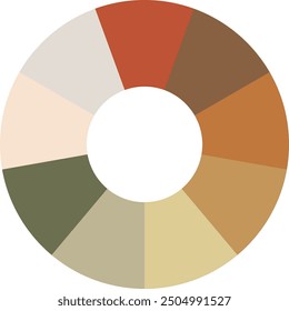 brown color palette, combination with its elegance and depth. brown color palette vector illustration.