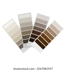 Brown color palette. Gradient swatches for design. Neutral tones collection. Earthy shades vector.