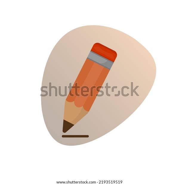 Brown Color Pencil Vector Illustration Items Stock Vector (Royalty Free ...