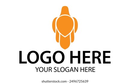 Brown Color Pigeon Bird Logo Design
