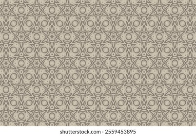 Brown color stars fabric pattern
