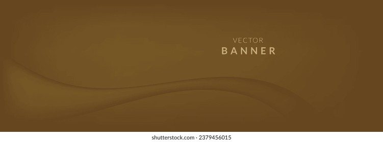 Brown color vector banner design template.