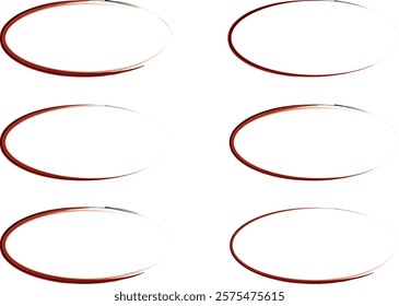 brown colorful abstract frames ellipses set vector