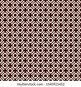 Brown colors seamless pattern with repeated overlapping circles. Round links chain motif. Geometric abstract background. Simple modern surface texture. Digital paper, textile print, page fill. Vector