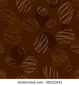 Brown colors stylish background. Seamless pattern. Vector.