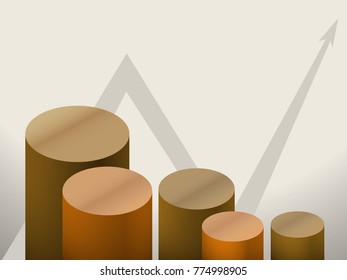 brown columns of diagrams with arrow graphics