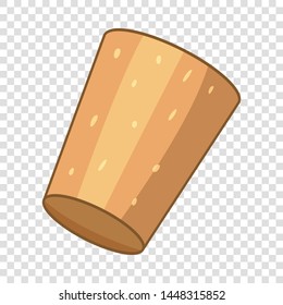 Brown cork plug icon. Cartoon illustration of brown cork plug vector icon for web design