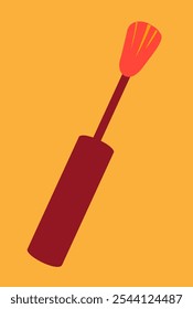 ilustração de vetor de pincel cosmético marrom