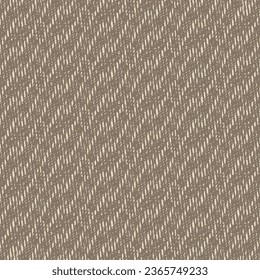 Brown cotton fabric, pattern with broken oblique stripes. Cloth of modest quality. Textile material for upholstery or covers. Abstract vector.