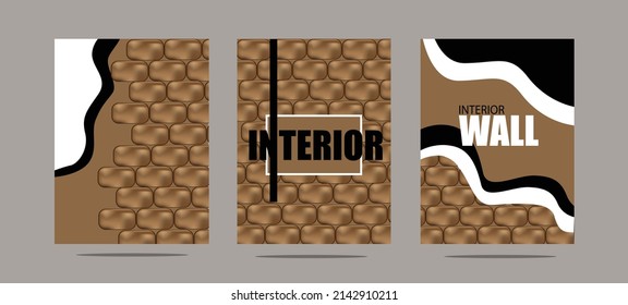 brown cover. brick interior wall