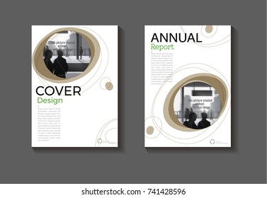 Brown cover Circle design modern book cover abstract Brochure cover  template,annual report, magazine and flyer layout Vector a4
