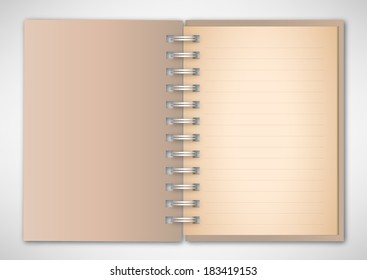 Brown Cover Notebook Vector 