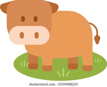 brown cow ox moo farm animal