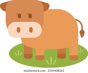 brown cow ox moo farm animal