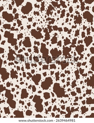 Brown Cow Spots Pattern Animal Print Textile Cute Animal Abstract Design