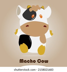 brown cow vector design style