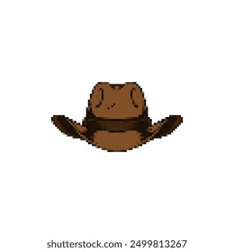 Brown Cowboy Hat Icon Vector Illustration