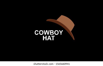brown Cowboy hat logo icon design vector illustration
